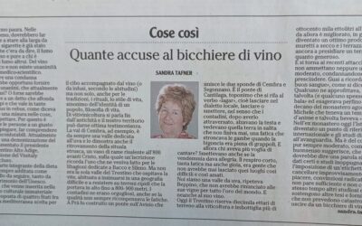 “Quante accuse al bicchiere di vino” – di Sandra Tafner L’Adige 17 aprile 2023